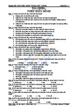 Chuyên đề Hình học Lớp 11 Phép biến hình - Lê Bá Bảo